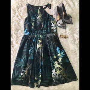 NWT💙💚Ted Baker Ameda 3/US8 Twilight Floral Dress